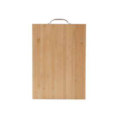 Planche à découper en bambou faite sur commande naturelle simple avec la poignée de fer