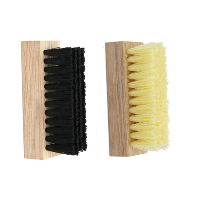 Cheveux mous de porc de chaussure de nettoyage de la brosse pp de cheveux de cheveux en plastique uniques durs en bois de milieu