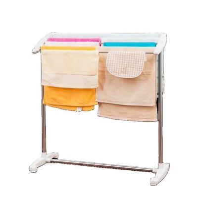 Porte-serviettes debout d'acier inoxydable de séchage de plancher pour le ménage