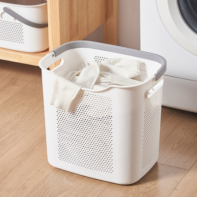 40 litres modernes de blanchisserie de stockage profond durable en plastique rectangulaire de panier