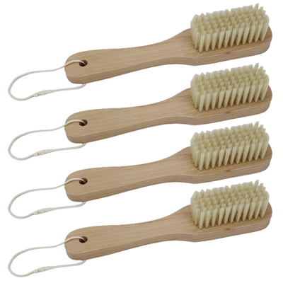 Brosse de poil molle de fibre de poignée en bois pour la chaussure de vêtements de blanchisserie de nettoyage de ménage