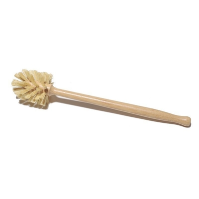 Le sisal naturel se raidit la salle de bains en bois frottent la brosse de nettoyage en bambou de toilette de brosse