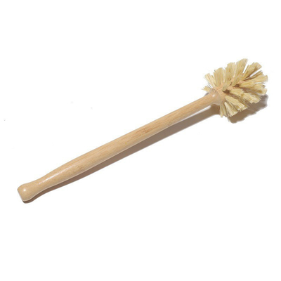Le sisal naturel se raidit la salle de bains en bois frottent la brosse de nettoyage en bambou de toilette de brosse