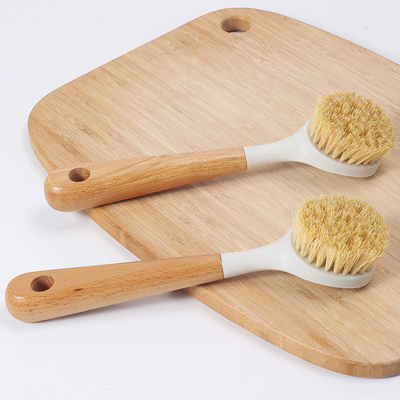 Naturel en bois de fibre de brosse de lecture de décapant d'ustensile de sisal de cuisine tout l'écologique
