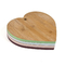 Conseil en bambou de côtelette de cuisine de planche à découper en forme de coeur de catégorie comestible