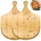Le panneau en bambou de fromage de pizza de planche à découper de cuisine à la maison pour des fruits durcissent