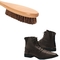 Brosse à chaussures en cuir brosse de nettoyage en bois avec sisal