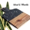 Planche à découper de Tray Marble Wood Splicing en bois d'acacia de cuisine avec la poignée