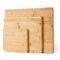 Bambou rectangulaire de cuisine et ensemble en bois de PCS de la planche à découper 3