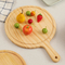 pizza en bambou ronde Tray With Handle de Block Cutting Board de boucher de 15x1.2cm Kitchenaid