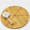 Autour de la pizza en bambou Tray With Cutter Wheel de clivage de Block Cutting Board de boucher de 25cm