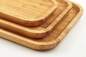 Plateaux servants de plat en bambou en bois naturel rectangulaire de nourriture