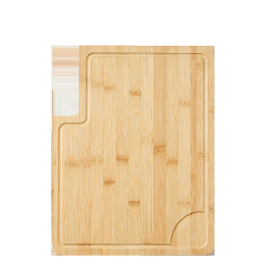 Boucher en bambou organique Block Cutting Board d'extra large avec le support et la cannelure de couteau