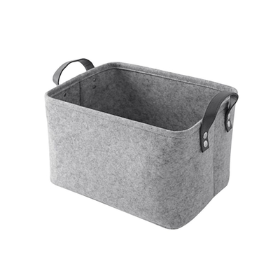 Conteneurs de stockage en feutre rectangulaires modernes en gris et noir