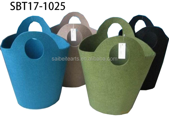 2024 Vente à chaud Conteneurs de stockage pour ménage pliables modernes fabriqués à partir de 100% de feutre de polyester