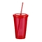 Culbuteur en plastique rouge Cups Double Wall de verres à boire du rose 500ml