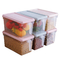 Conteneurs en plastique empilables de boîte de rangement de réfrigérateur de rectangle de KingWell